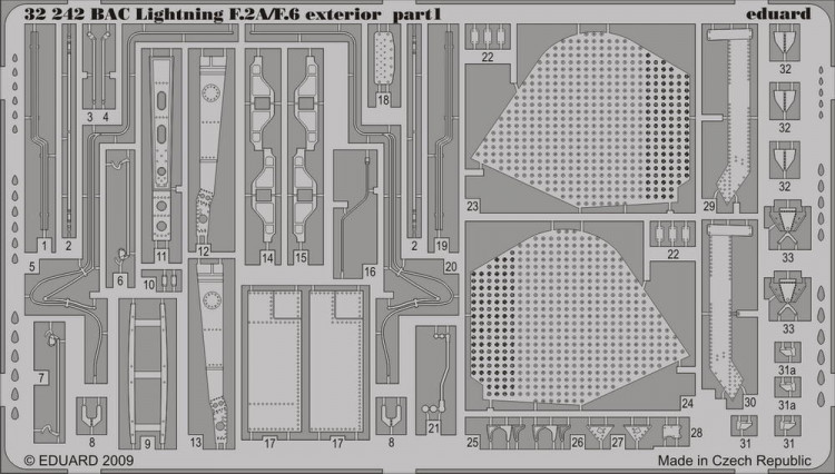 Eduard 32242 BAC Lightning F.2A/F.6 exterior TRU