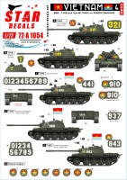 Star Decals 72-A1054 Vietnam # 4. NVA North Vietnamese T-54B markings. (Soviet) 1/72