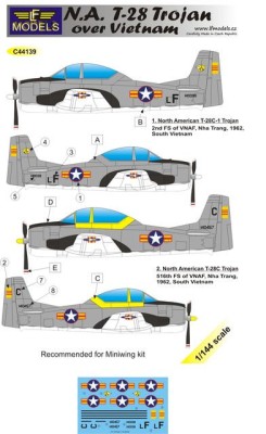 Lf Model C44139 Decals T-28 Trojan over Vietnam (MINIWING) 1/144