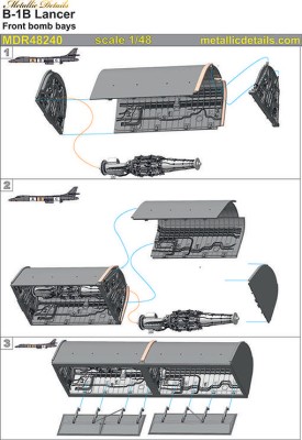 Metallic Details MDR48240 Rockwell B-1B Lancer front bomb bays 3d-printed  1/48