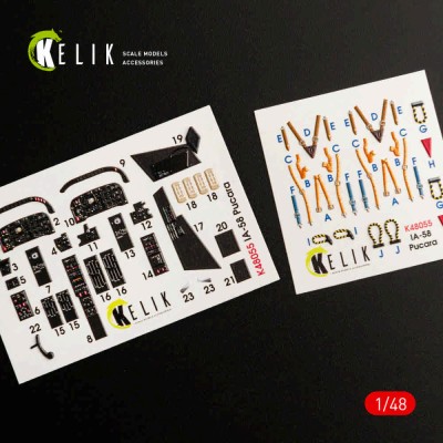 Reskit K48055 IA-58 Pucara interior 3D (KIN) 1/48