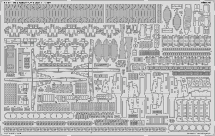 Eduard 53311 USS Ranger CV-4 part 1 (TRUMP) 1/350