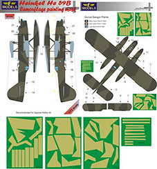 Lf Model M7259 Mask Heinkel He 59B Camouflage painting 1/72