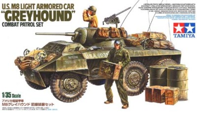 Tamiya 25196 М8 Greyhound, с двумя фигурами и набором 35229 1/35