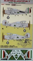 Kora Model NDT72094 Decals Gloster Gladiator Mk.II Royal Iraqi AF 1/72
