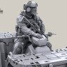 LiveResin LRM35021 US Special Forces modern ATV rider with Mk18 carbine, seating 1/35