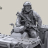 LiveResin LRM35021 US Special Forces modern ATV rider with Mk18 carbine, seating 1/35
