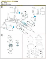 Metallic Details MDM4818 Sukhoi Su-35S Masks (designed to be used with Great Wall Hobby kits) 1/48