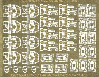 White Ensign Models PE 35066 KRIEGSMARINE ANTI-AIRCRAFT FITTINGS 1/350