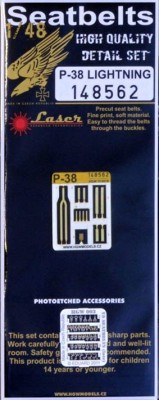 HGW148562 Seatbelts P-38 Lightning (laser) 1/48