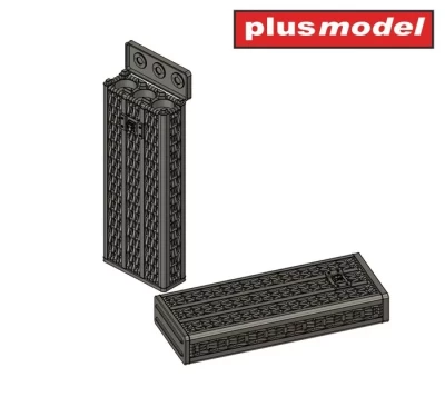 Plusmodel DP3072 Wicker boxes for 88 mm ammunition (10 pcs.) 1/35