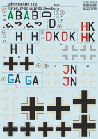 Print Scale 72-231 He 111 H-16, H-20 & H-22 Bombers 1/72