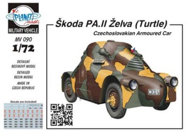 Planet Models MV7290 Skoda PA.II Zelva (Turtle) CZ Armoured Car 1/72