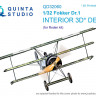 Quinta studio QD32060 Fokker Dr.1 (для модели Roden) 3D Декаль интерьера кабины 1/32
