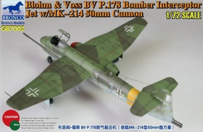 Bronco GB7002 BV P178 Bomber Interceptor Jet w/MK-214 50mm Cannon 1/72
