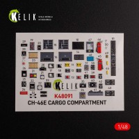 Reskit K48091 CH-46E Cargo compartment Interior 3D (ACAD) 1/48