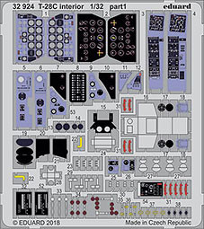 Eduard 32924 T-28C interior 1/32