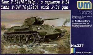 UniModel UMM-72337 Soviet tank T-34/76 (1940 with F-34 gun) 1/72