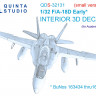 Quinta studio QDS-32131 F/A-18D Early (Academy) (малая версия) 3D Декаль интерьера кабины 1/32