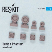 Reskit RS72-0067 British Phantom wheels set (FUJI,AIRF) 1/72