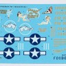 Foxbot Decals FBOT72023 North-American B-25C/D Mitchell "Pin-Up Nose Art and Stencils" Part # 1 1/72