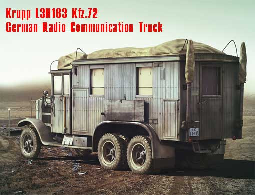 ICM 35462 Krupp L3H163 Kfz.72, German Radio Communication Truck, 1/35