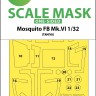 Art Scale 200-M32027 de Havilland Mosquito FB Mk.VI canopy frame paint masks (outside only) 1/32