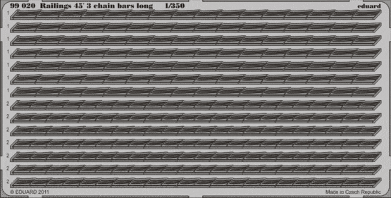 Eduard 99020 Railings 45' 3 chain bars long 1/350