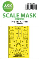 Art Scale 200-M48243 North-American P-51B/C Mustang canopy frame paint mask (outside only) 1/48