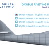 Quinta Studio QRV-027 Сдвоенные клепочные ряды (размер клепки 0.10 mm, интервал 0.4 mm), черные, общая длина 6,7 m 1/72