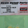 Kora Model D7241 Wheels for Ki-10 I/II PERRY 1/72