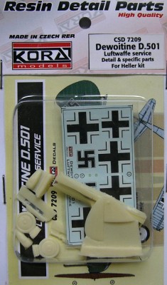 Kora Model CSD7209 Dewoitine D.501 Detail set&amp;decal (Luftwaffe) 1/72