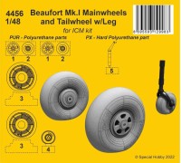 CMK SP4456 Beaufort Mk.I Mainwheels & Tailwheel w/Leg 1/48