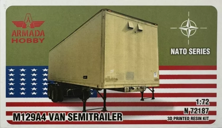 Armada Hobby N72187 M129 A4 VAN Semitrailer, NATO Ser.(3D resin) 1/72