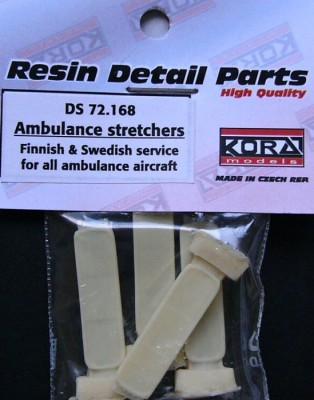 Kora Model DS72168 Ambulance stretchers Finnish&amp;Swedish service 1/72