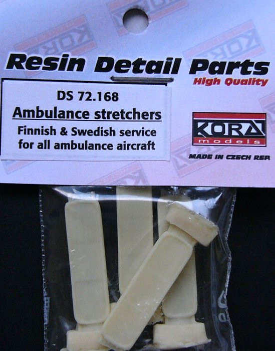 Kora Model DS72168 Ambulance stretchers Finnish&Swedish service 1/72