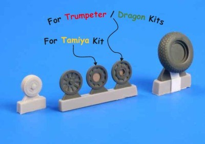 CMK Q32162 P-51D Mustang Wheels for Dragon/ Tamiya/ Trumpe 1/32