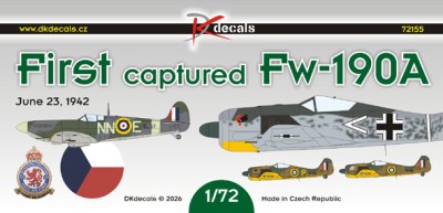 Dk Decals 72155 First captured Fw-190A (4x camo) 1/72