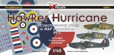 Dk Decals 48070 Hawker Hurricane of CZ pilots in RAF Part II. 1/48