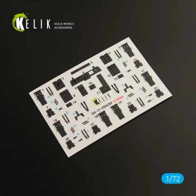 Reskit K72026 UH-1Y 'Venom' interior 3D decals (DREAM) 1/72