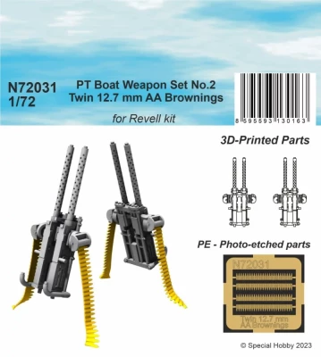 CMK N72031 PT Boat Weapon Set Twin 12.7mm AA Brownings 1/72