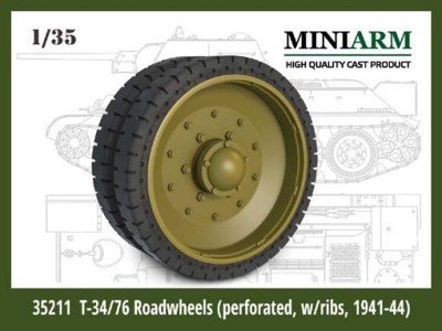 Miniarm 35211 Т-34/76 опорные катки с рисками и перфорацией обр. 1941-44 1/35