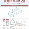 Peewit M72307 Canopy mask Beagle Basset 206 (AIRFIX) 1/72