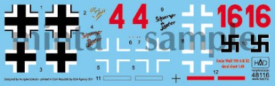 HAD 32039 Decal Fw 190 A-8 / R2 (RED 4 ,RED 16) 1/32