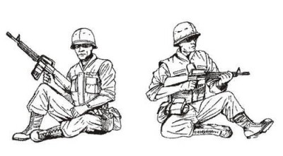 CMK F35172 US Cavalry sitting in UH Vietnam (2 fig. ) 1/35