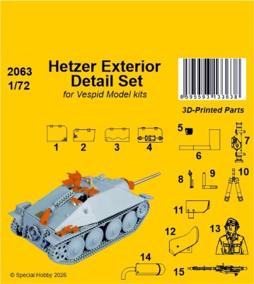CMK SP2063 Hetzer Exterior Detail Set (VESPID) 1/35