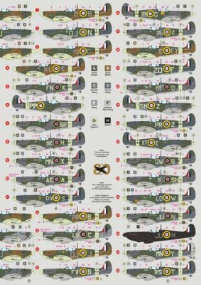 Dk Decals 72036 Spitfire Mk.V Aces (30x camo) 1/72