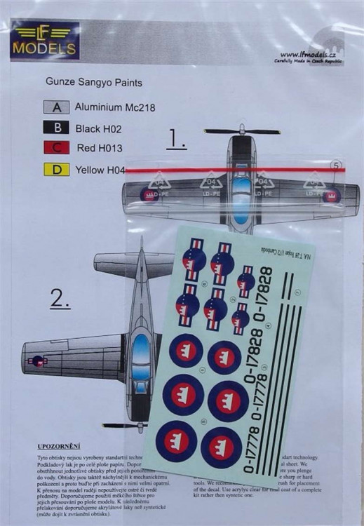 LF Model C72184 Decals N.A. T-28D Trojan over Cambodia 1/72