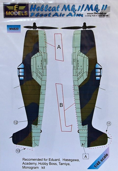 LF Model M4820 Mask Hellcat Mk.I/Mk.II Fleet Air Aim (EDU) 1/48