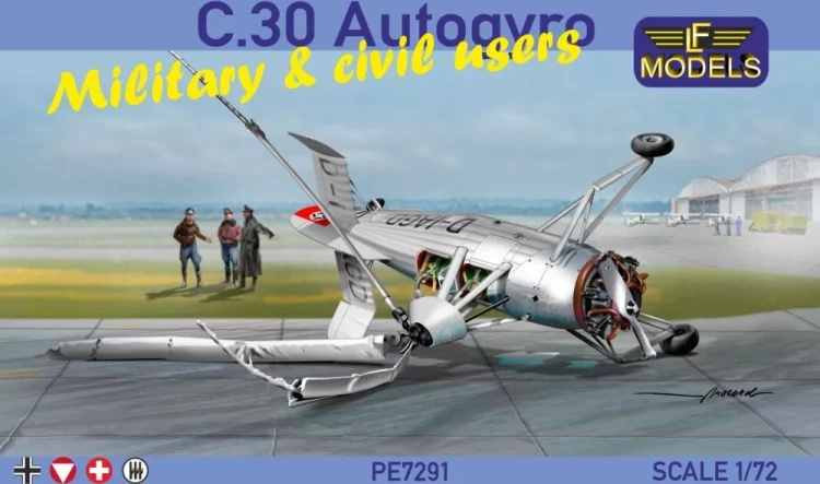 Lf Model P7291 C.30 Autogyro Military&Civil users (4x camo) 1/72
